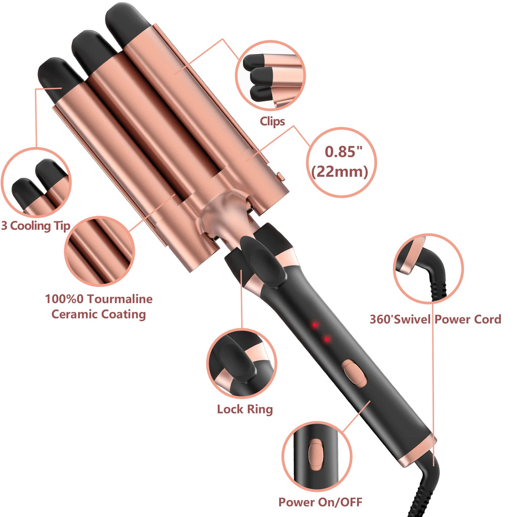 Curling Iron Set with 5 Attachments - Alurani