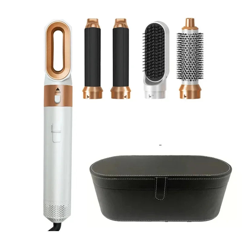 5-in-1 Hair Dryer Brush & Styler - Blow Dry, Curl, Straighten & Volumize in One Tool - Alurani
