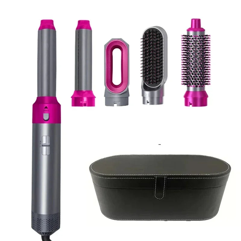 5-in-1 Hair Dryer Brush & Styler - Blow Dry, Curl, Straighten & Volumize in One Tool - Alurani