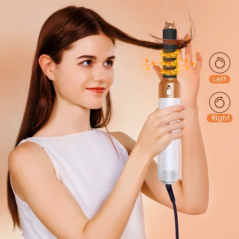 5-in-1 Hair Dryer Brush & Styler - Blow Dry, Curl, Straighten & Volumize in One Tool - Alurani
