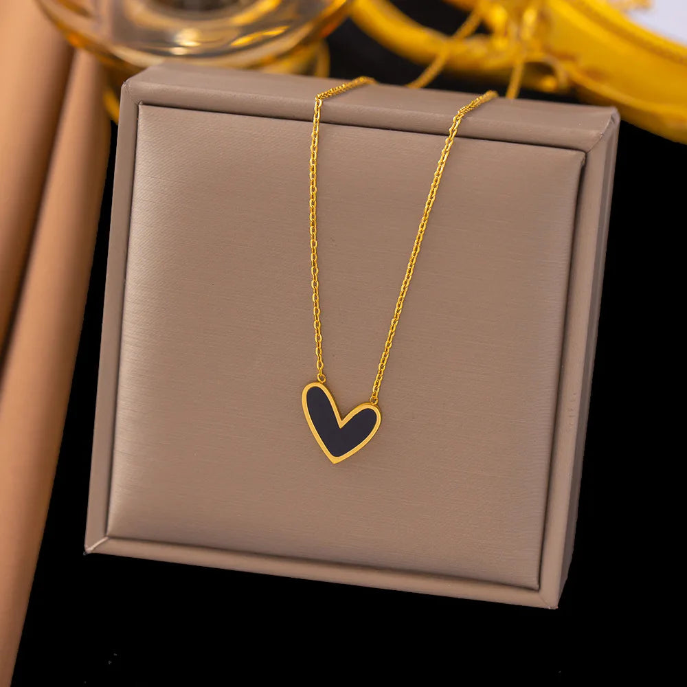 'Inked' Heart Necklace