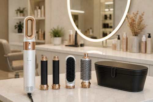 5-in-1 Hair Dryer Brush & Styler - Blow Dry, Curl, Straighten & Volumize in One Tool - Alurani
